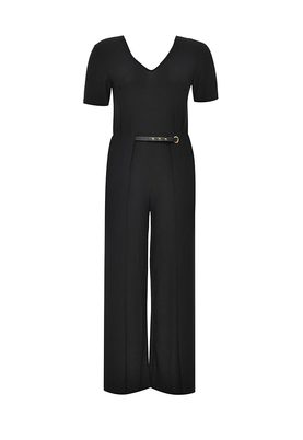 LOST INK PLUS  JUMPSUIT WITH EYELET BELT